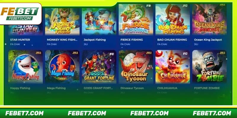 Cập nhật những tựa game cược săn cá JILI hot nhất tại FEBET