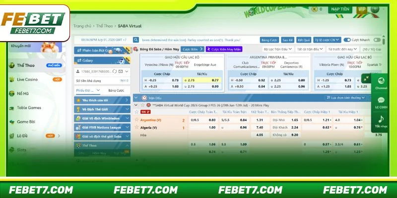 Kho kèo chơi vô cùng đặc sắc tại SABA FEBET
