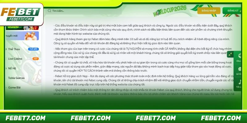 Nắm rõ từng tình huống để không bị áp dụng miễn trừ tại FEBET